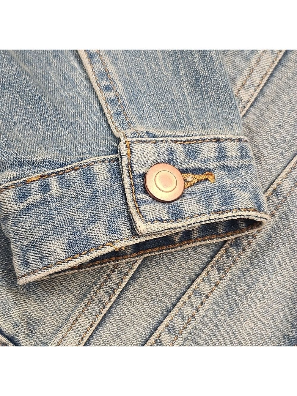 Mens Denim Jean Jacket Medium Size - Picture 8 of 14